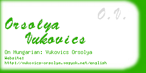 orsolya vukovics business card